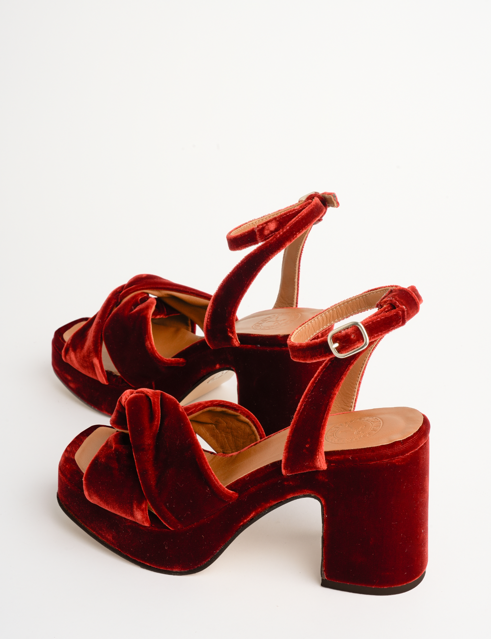 Hibiscus Platform Velvet Sandal