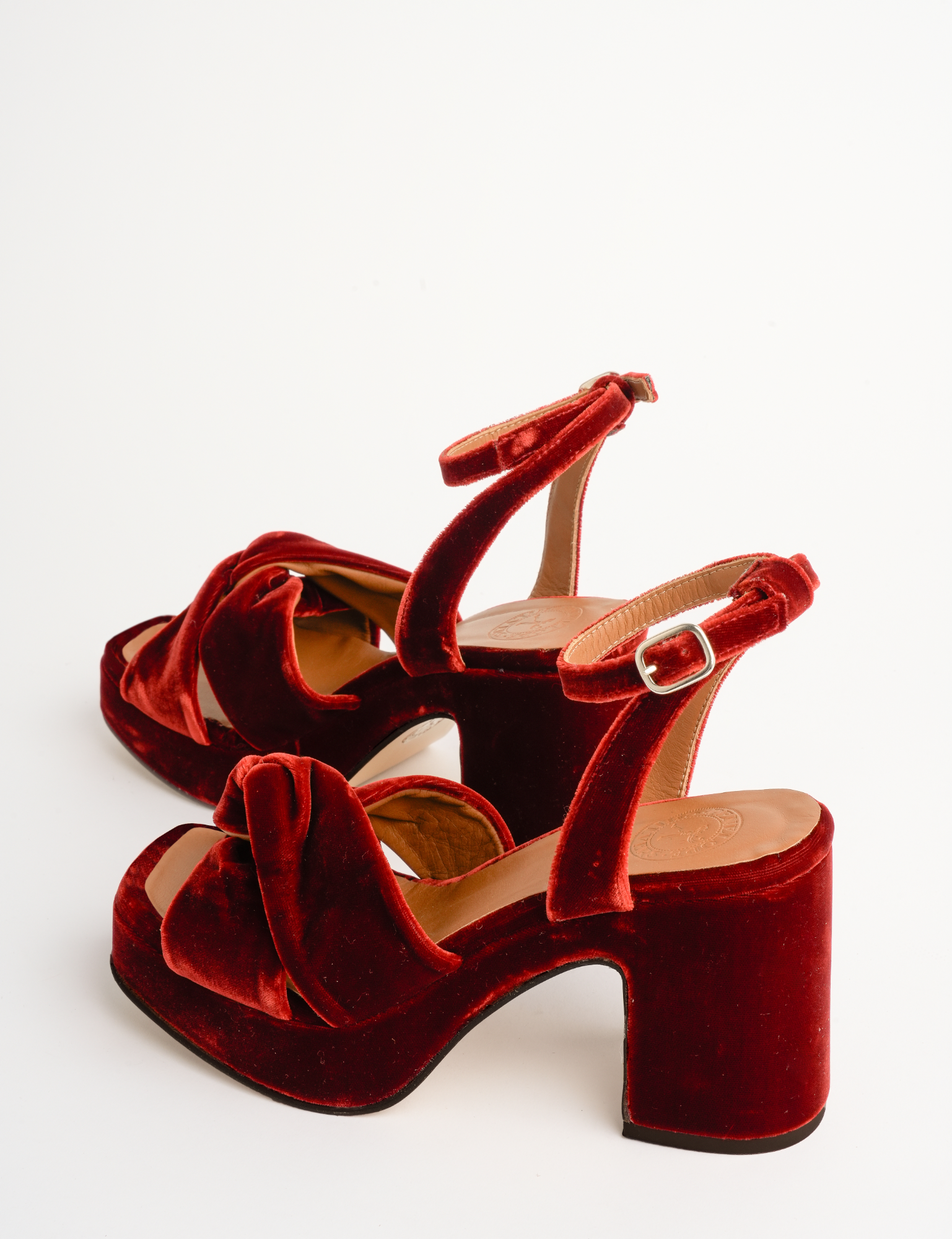 Hibiscus Platform Velvet Sandal