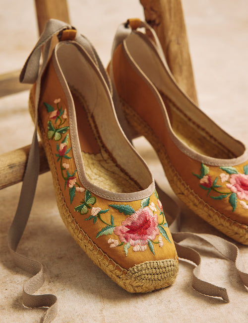 Allegra Butterfly Embroidered Espadrille