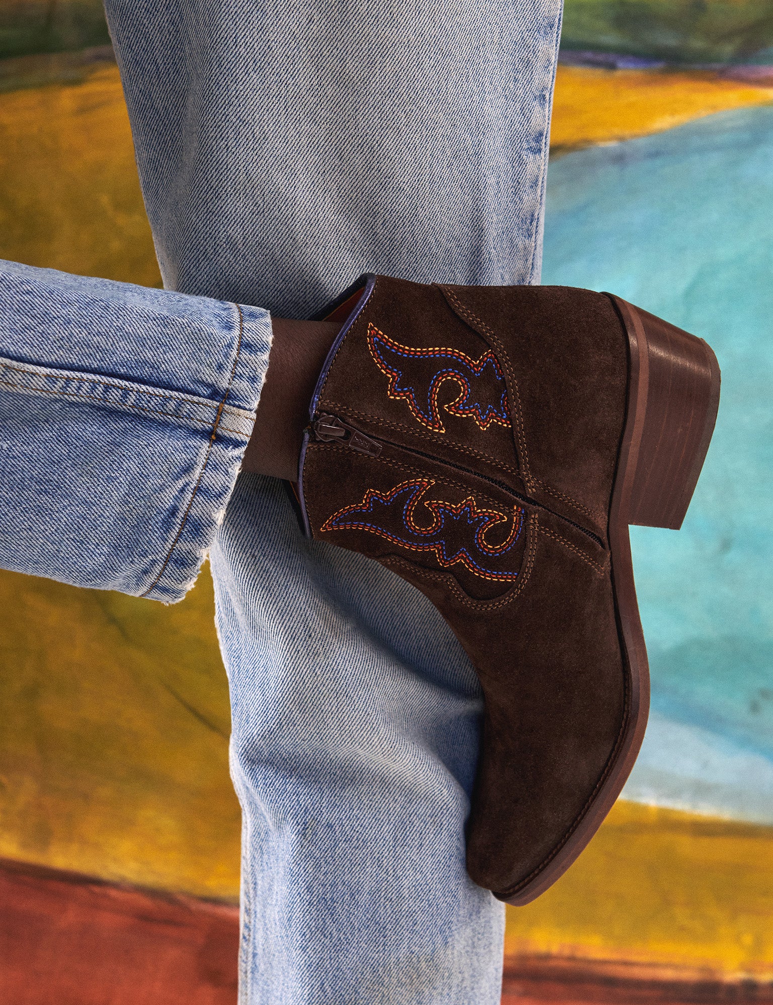 Cassidy Suede Embroidered Boot