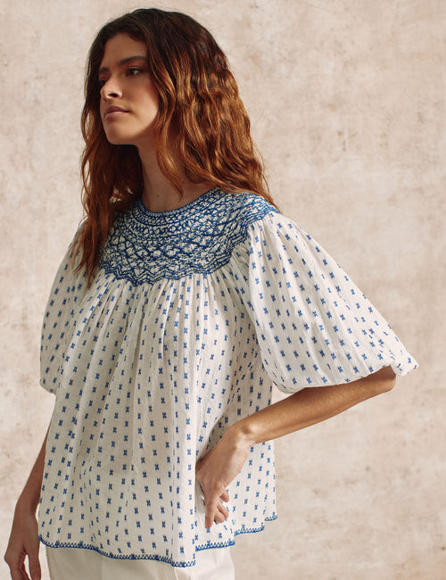 Ermioni Smocked Blouse