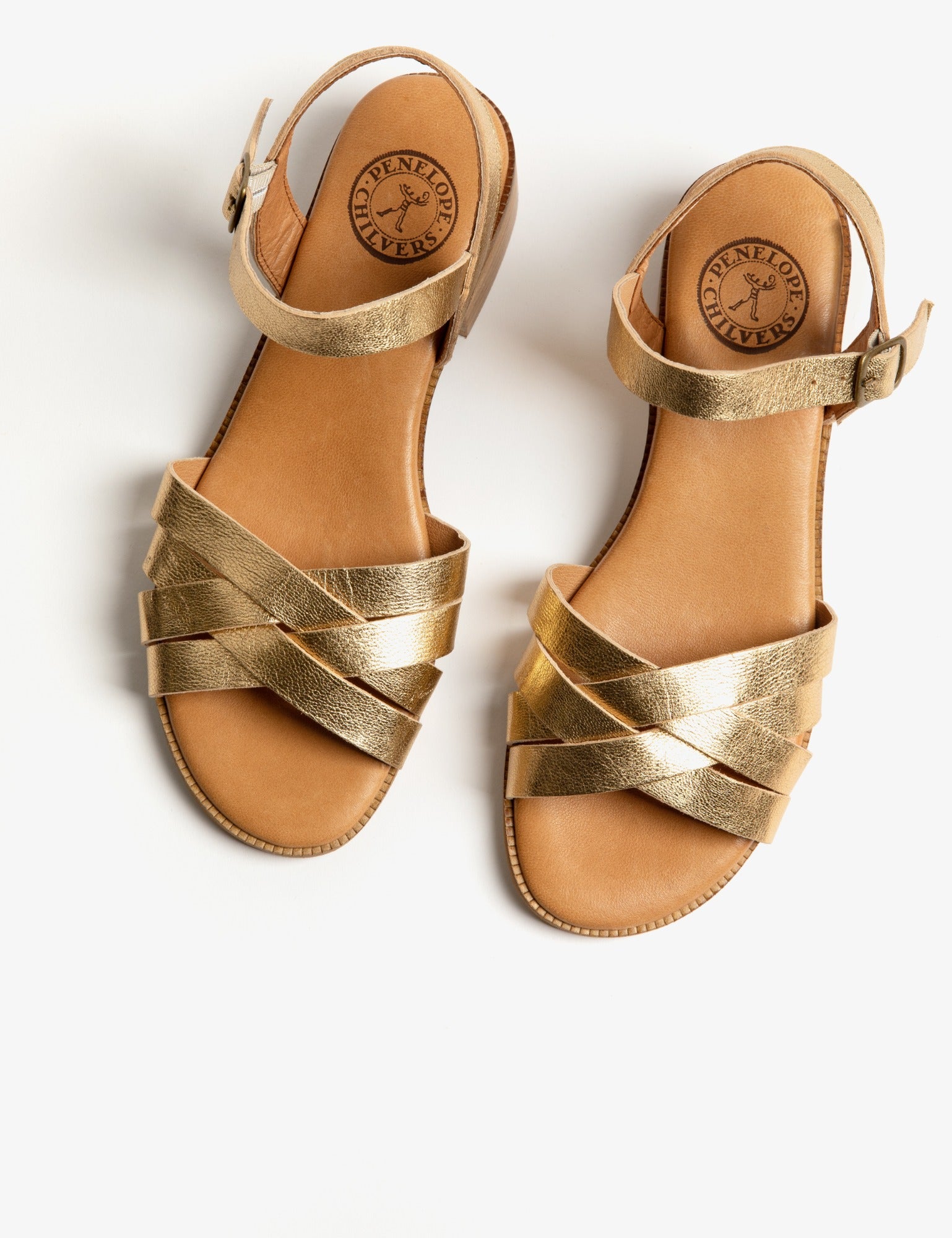 Heeled Shepherdess Leather Sandal