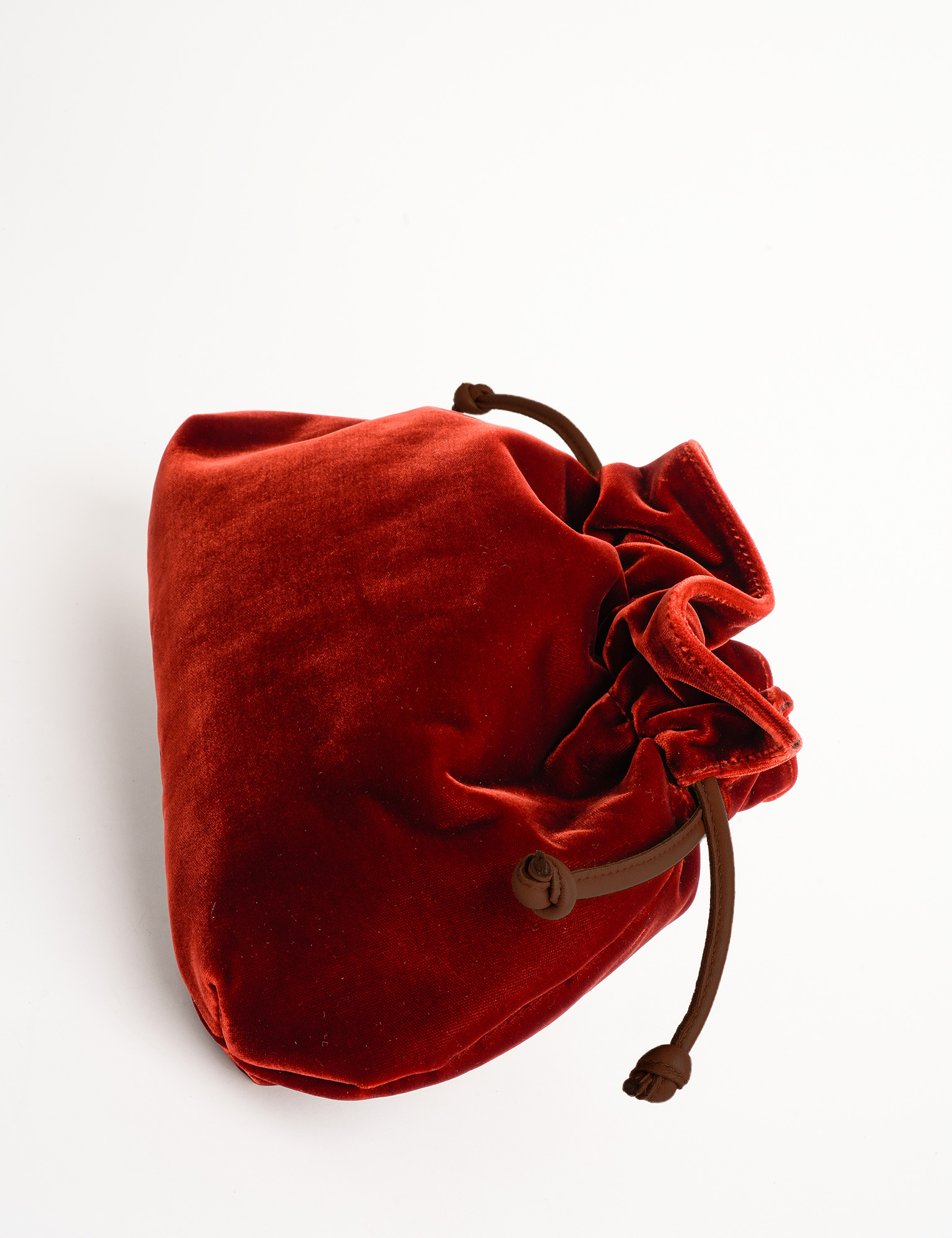 Puffball Velvet Clutch