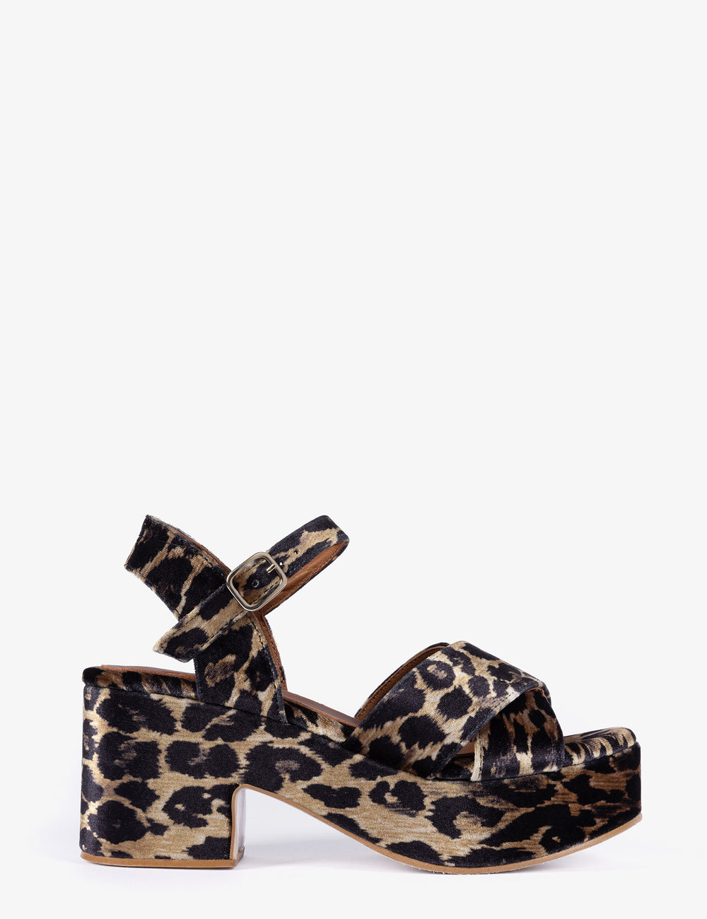 Azalea Leopard Velvet Sandal