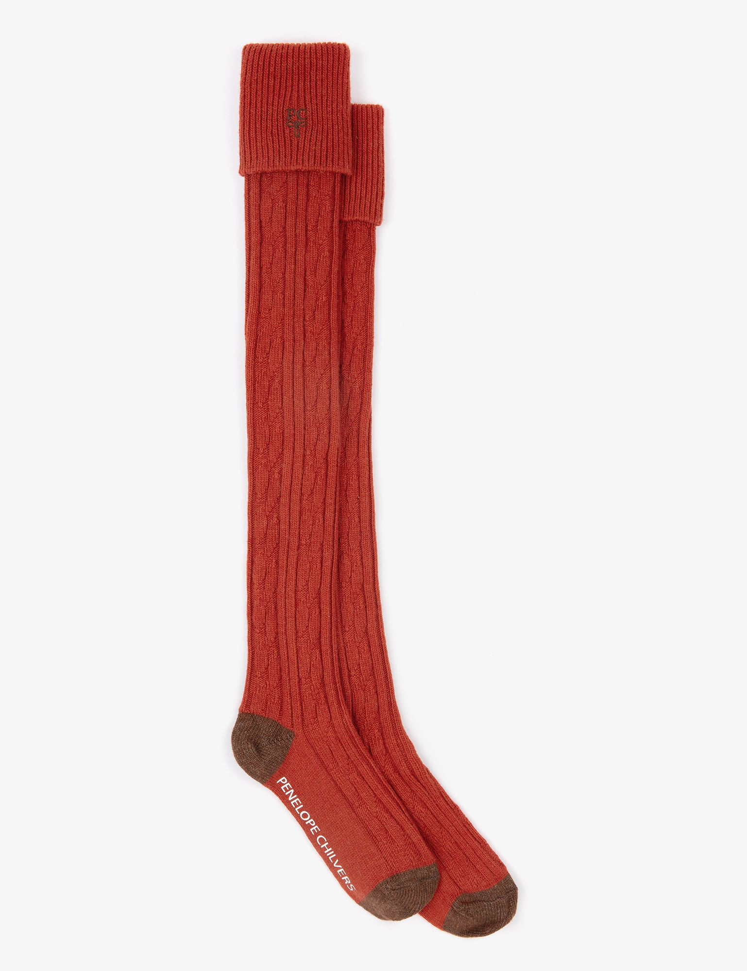Cashmere Blend Cable Boot Socks