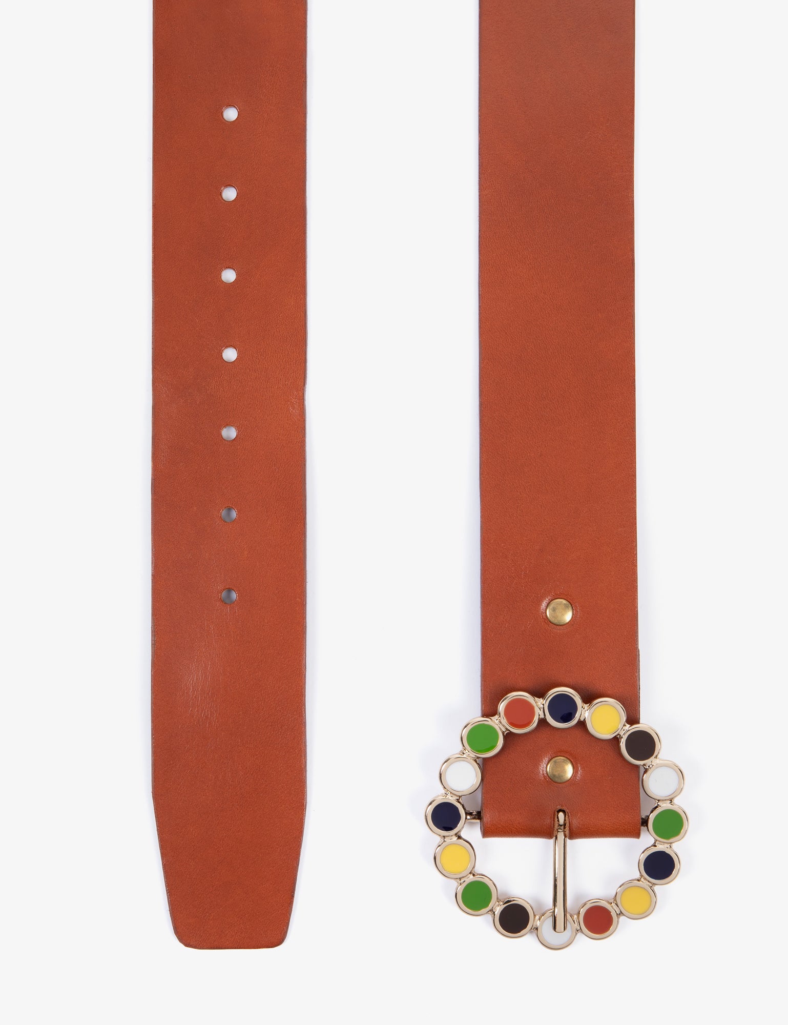 Dial Enamel Buckle Belt