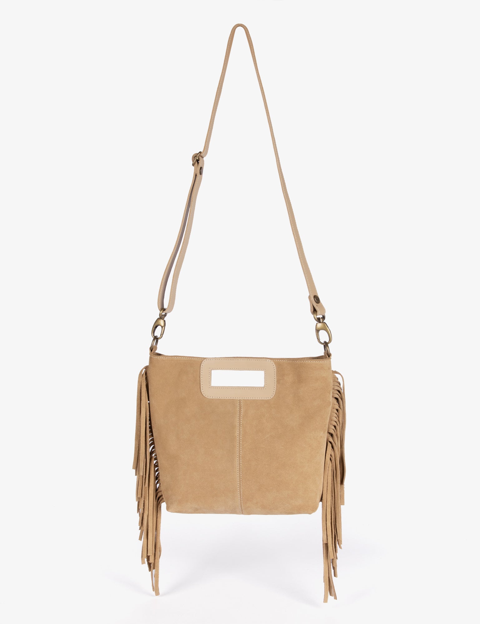 Fringe Handy Suede Bag