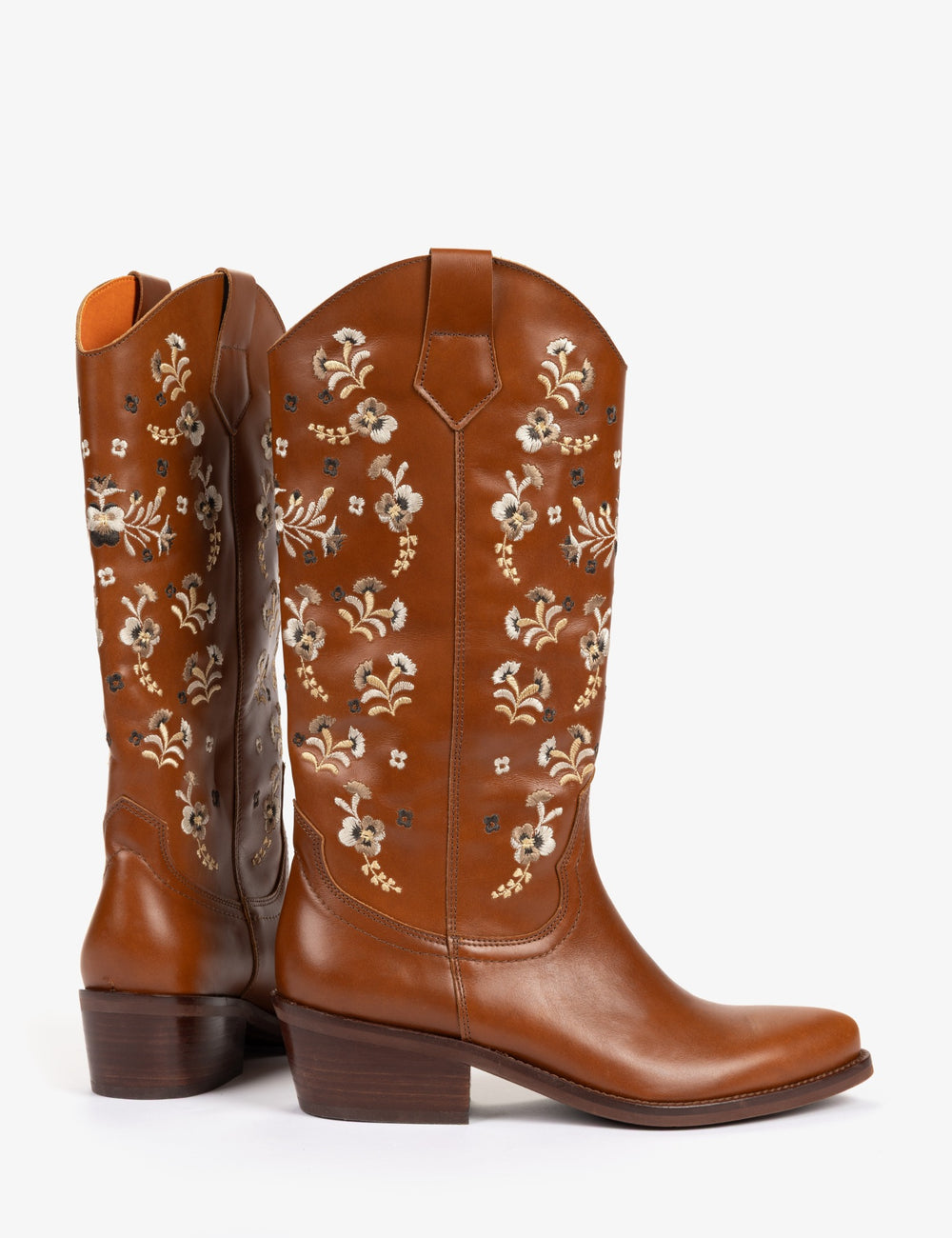 Goldie Embroidered Leather Boot