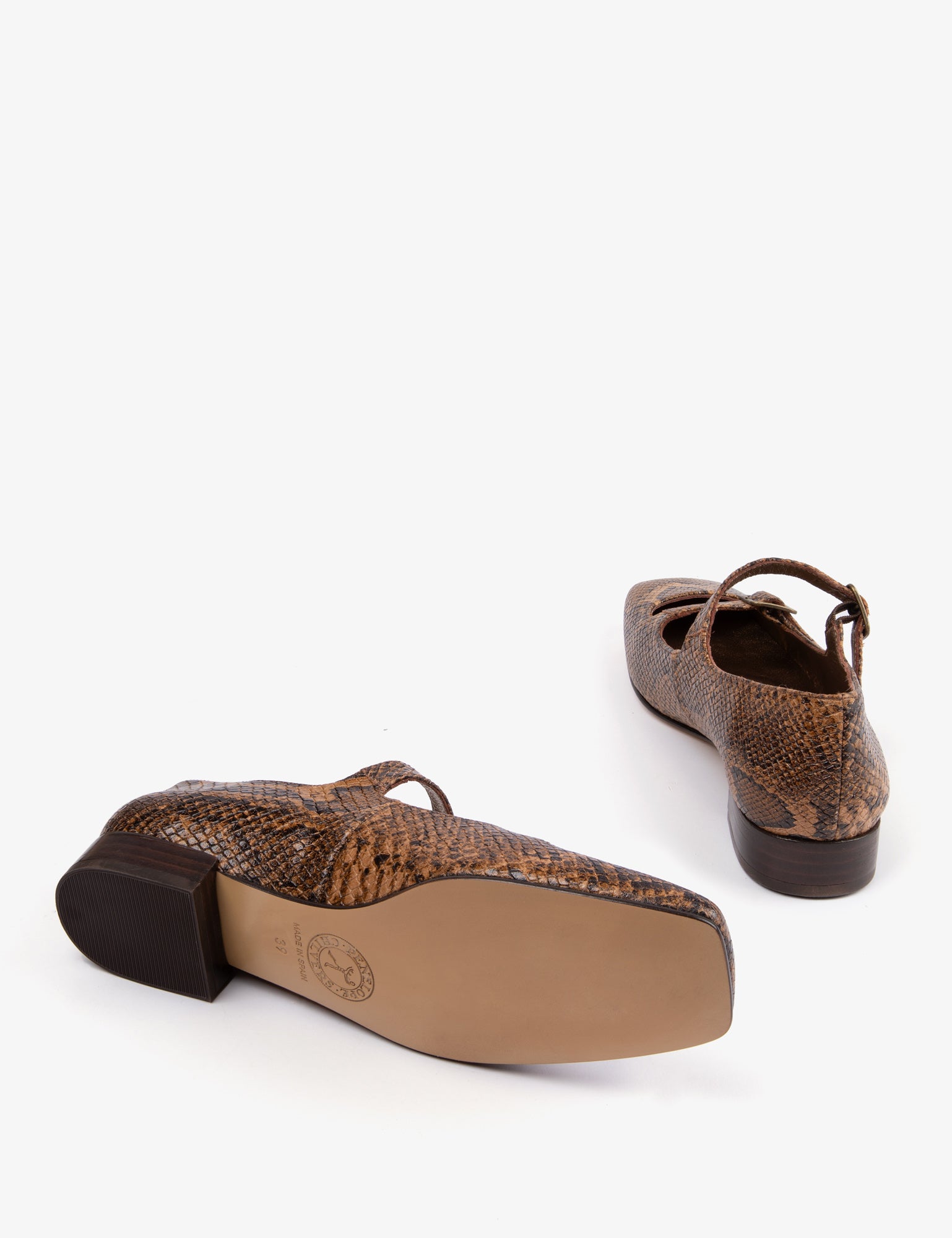 Jolie Mary Jane Snake Effect Shoe