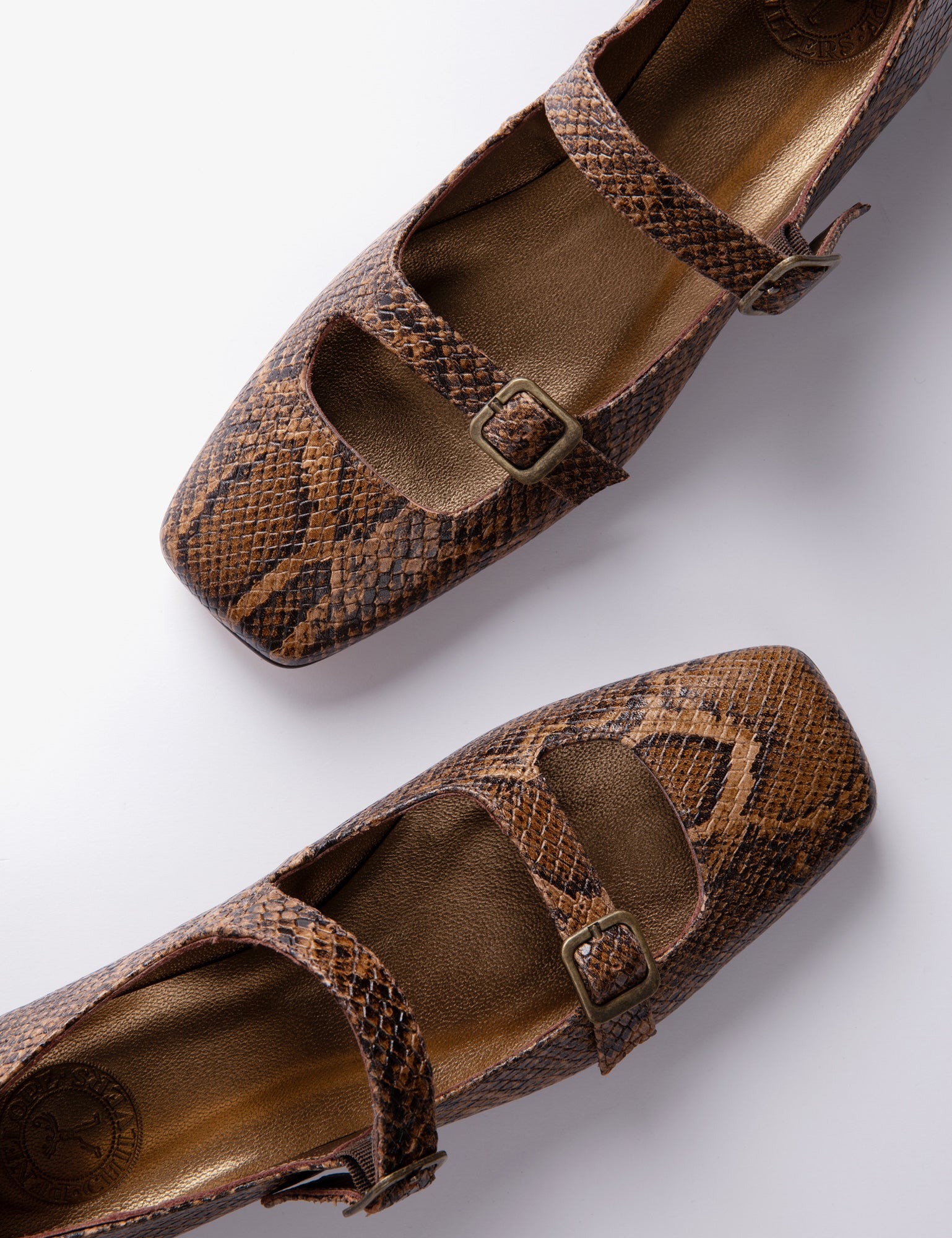 Jolie Mary Jane Snake Effect Shoe