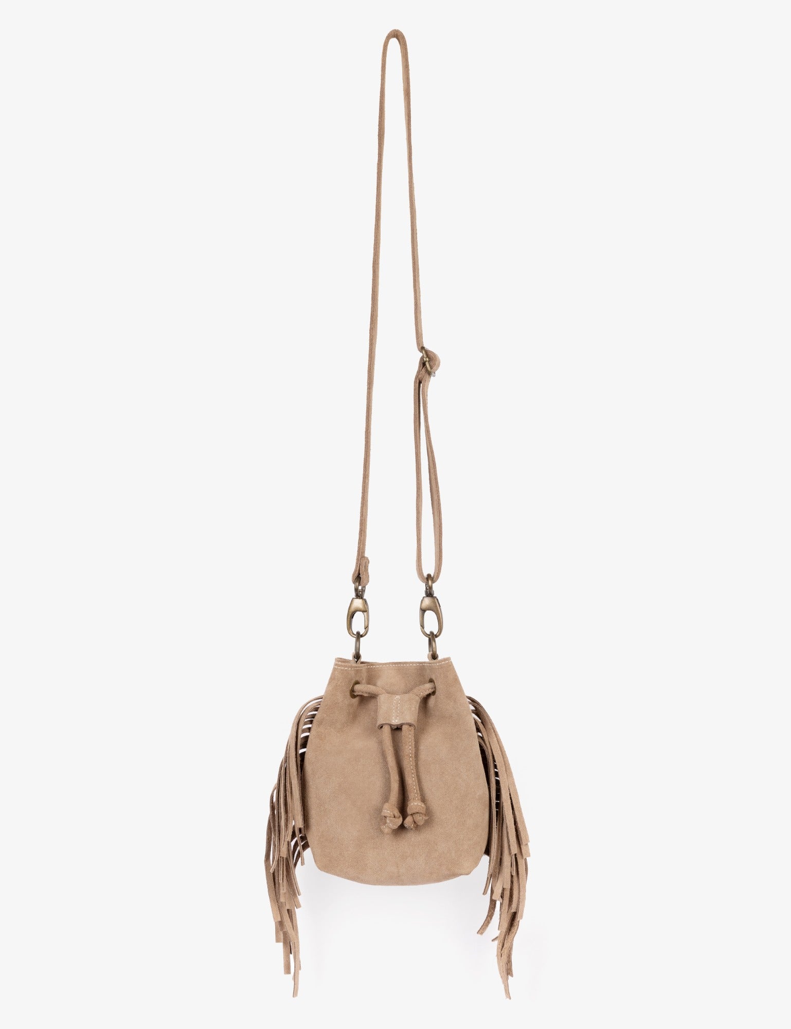 Mini Fringe Suede Bag