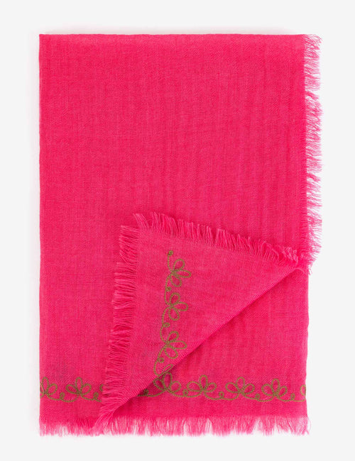 Wool Embroidered Scarf