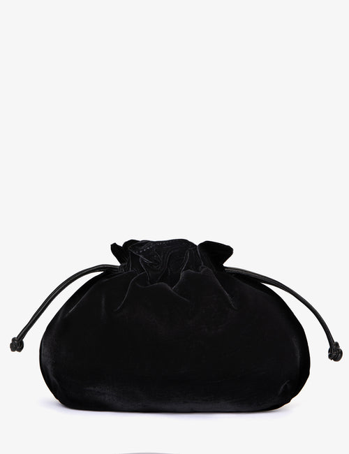 Puffball Velvet Clutch