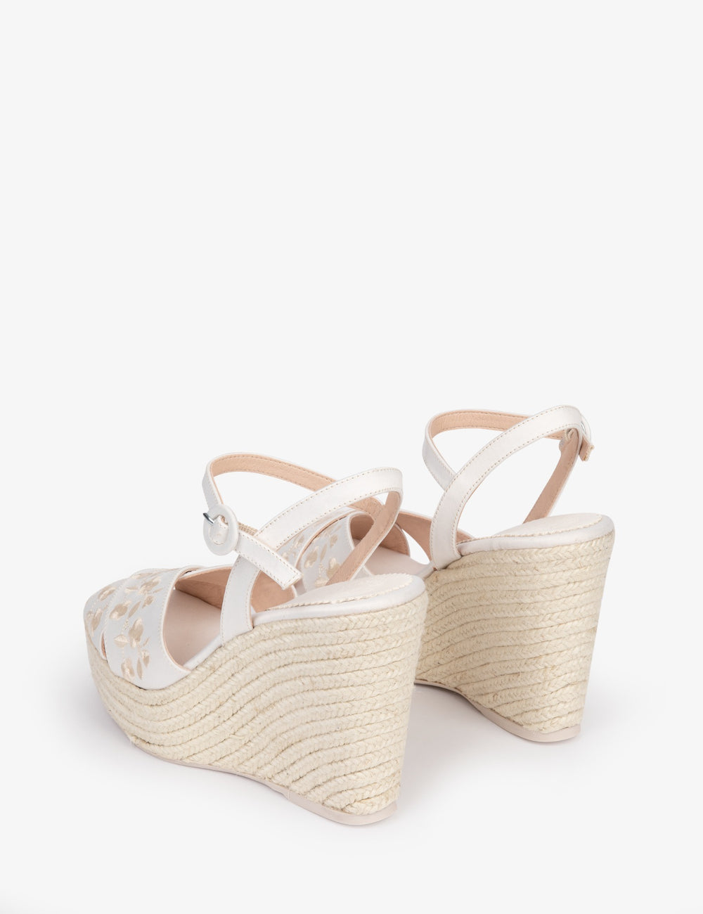 Santorini Atelier Satin Embroidered Espadrille