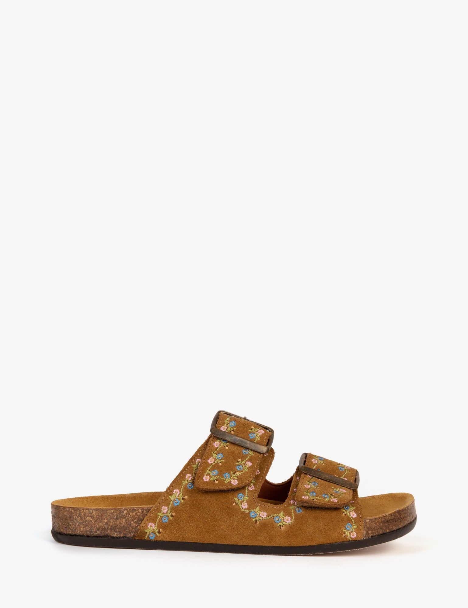 Pool Suede Embroidery Slide