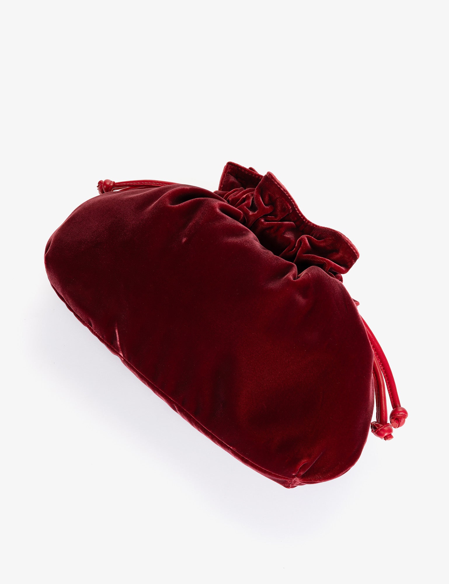 Puffball Velvet Clutch