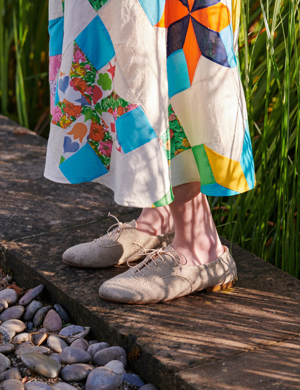 Softie Lace-up Linen Shoe