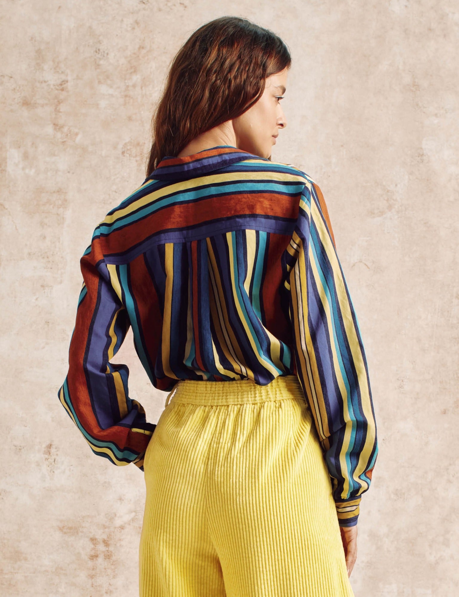 Watercolour Stripe Boyfriend Shirt