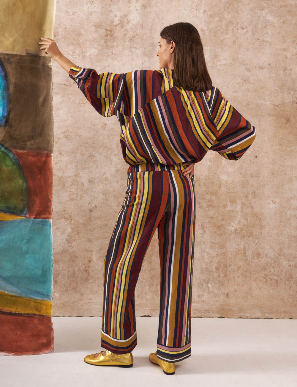 Watercolour Stripe Trouser