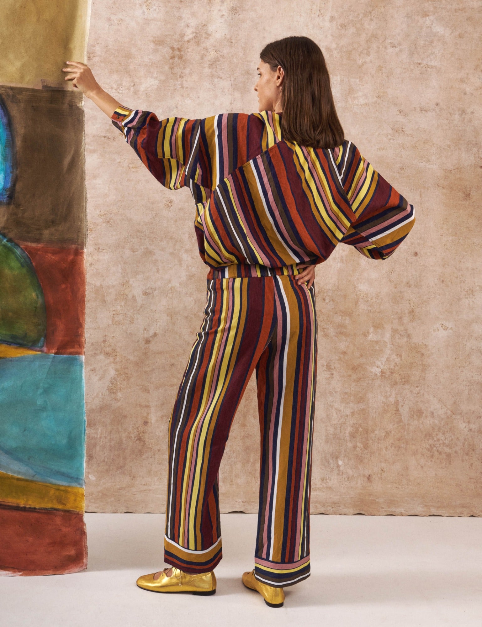 Watercolour Stripe Trouser