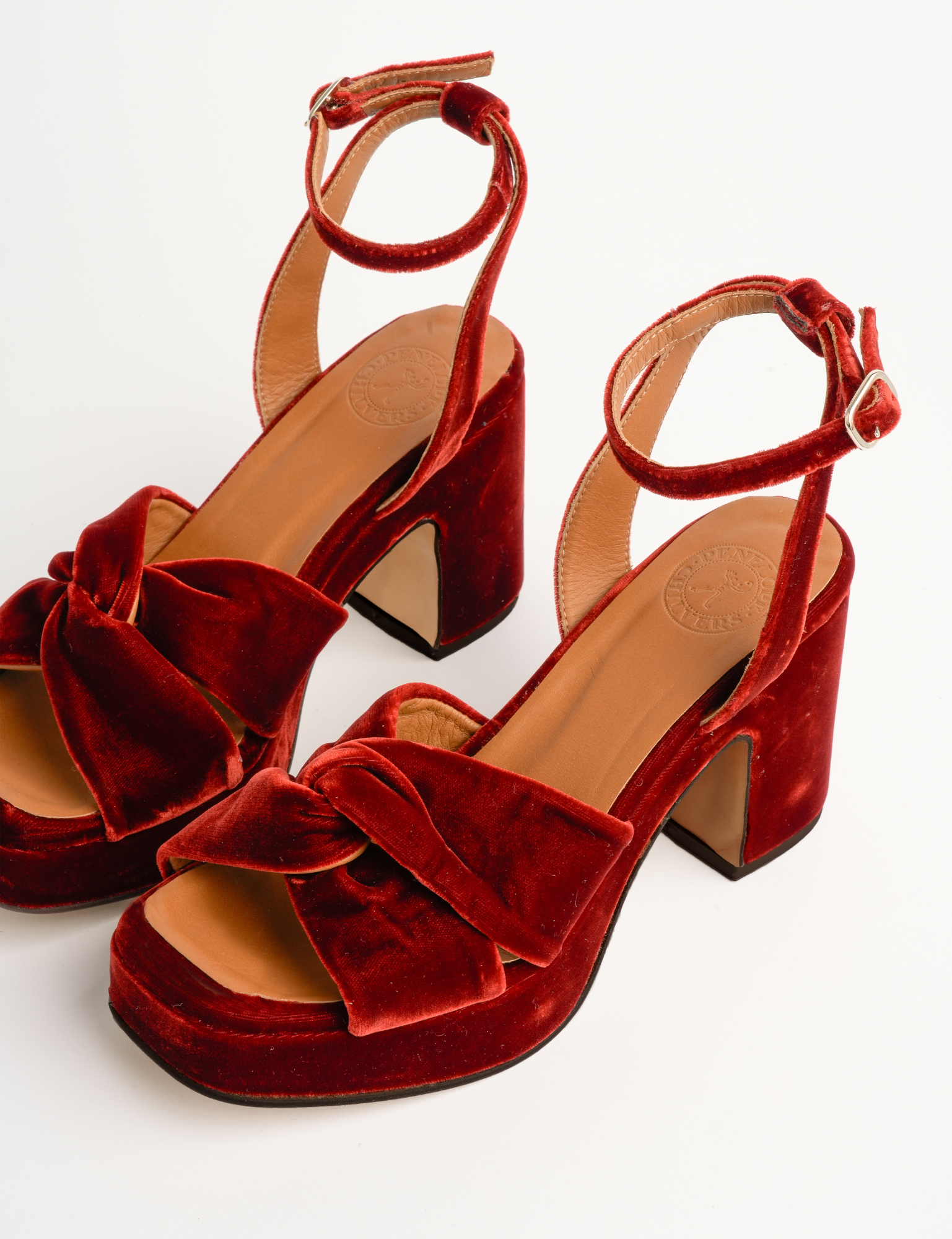Hibiscus Platform Velvet Sandal