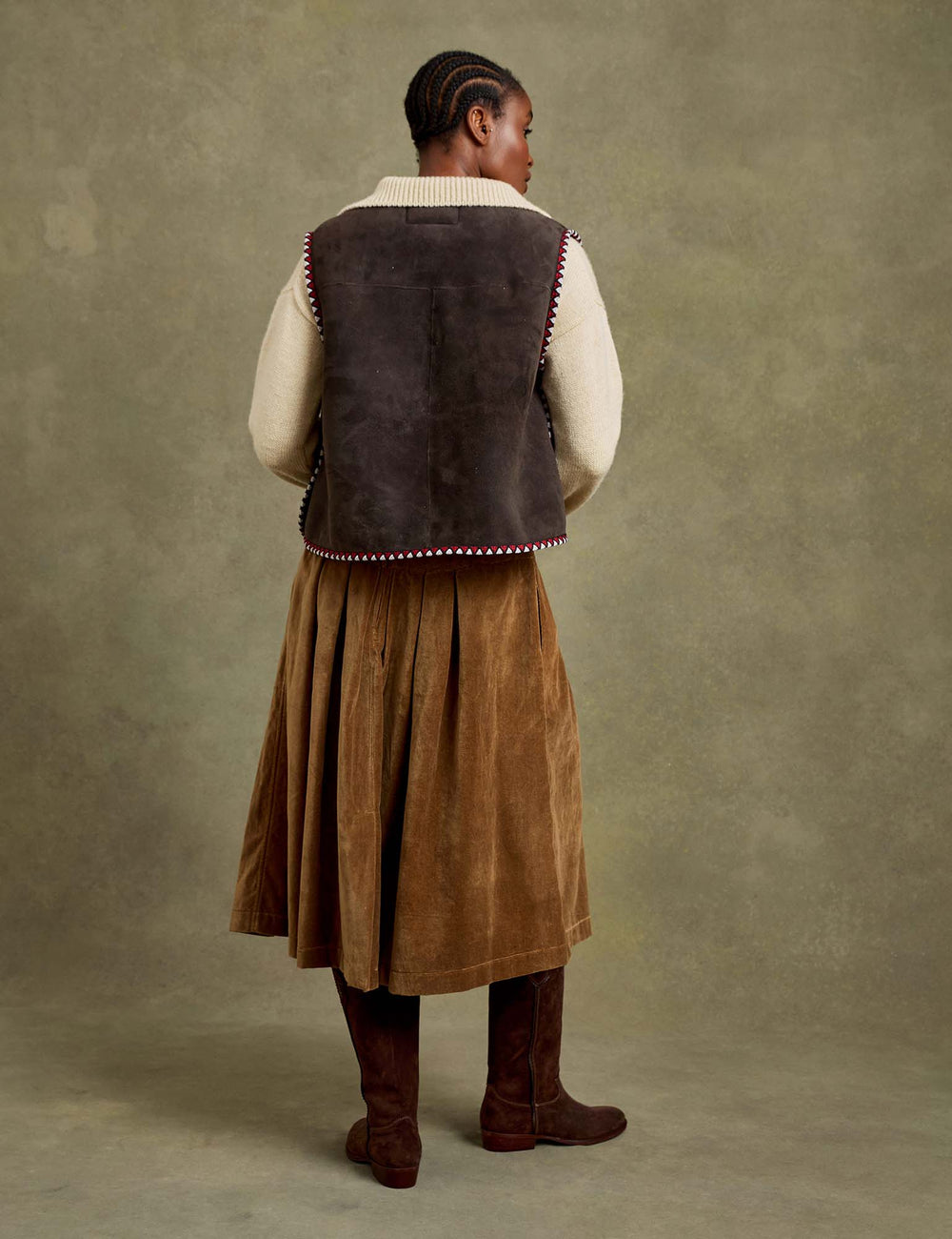 Lancaster Cotton Velvet Skirt