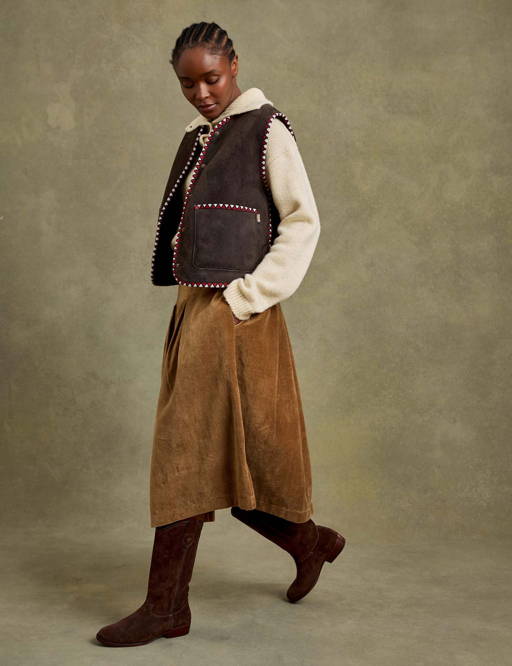 Lancaster Cotton Velvet Skirt