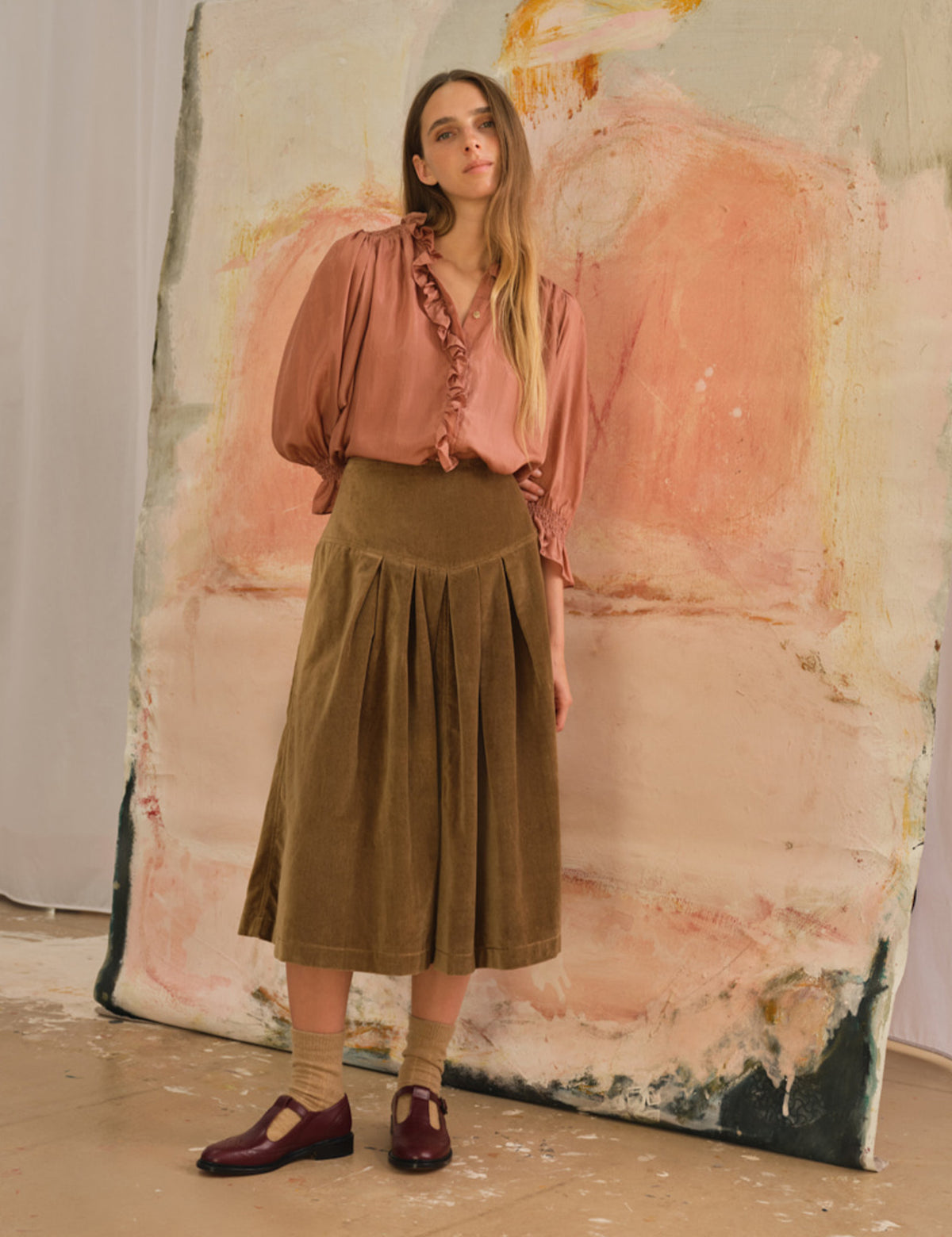 Lancaster Cotton Velvet Skirt