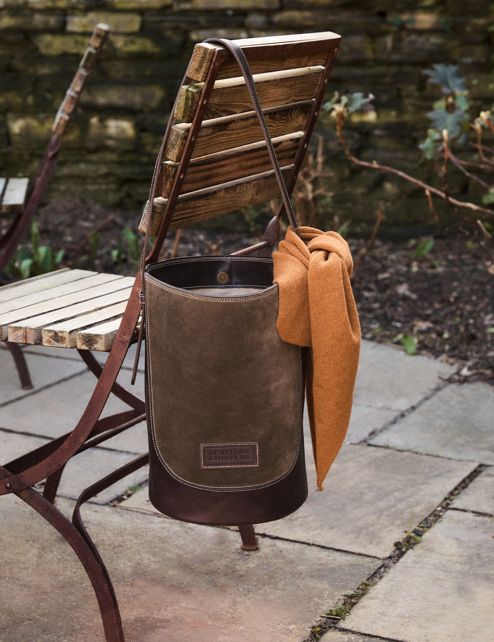 Leather Suede Bucket Bag