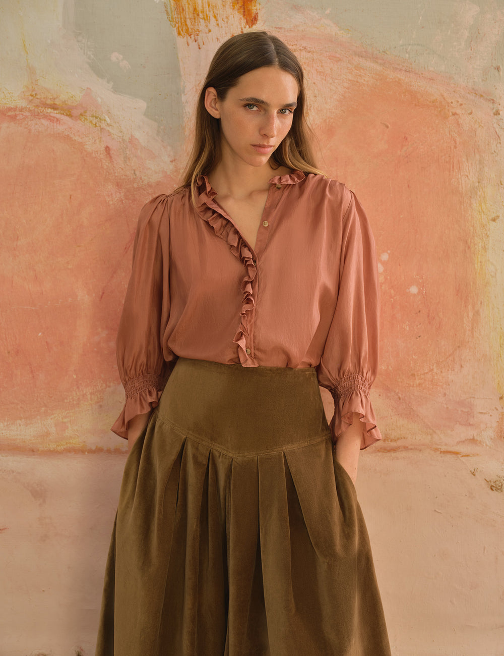 Lancaster Cotton Velvet Skirt
