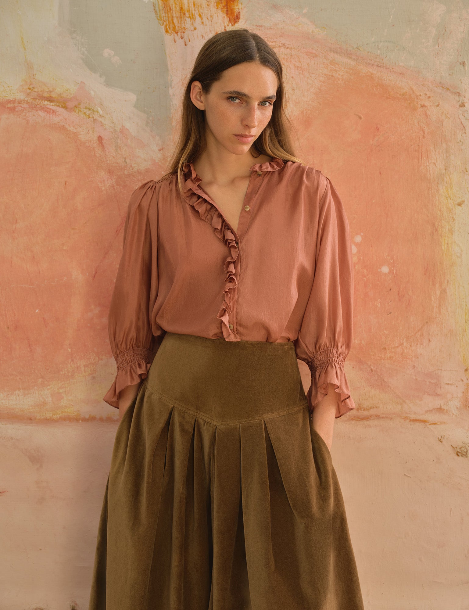 Lancaster Cotton Velvet Skirt