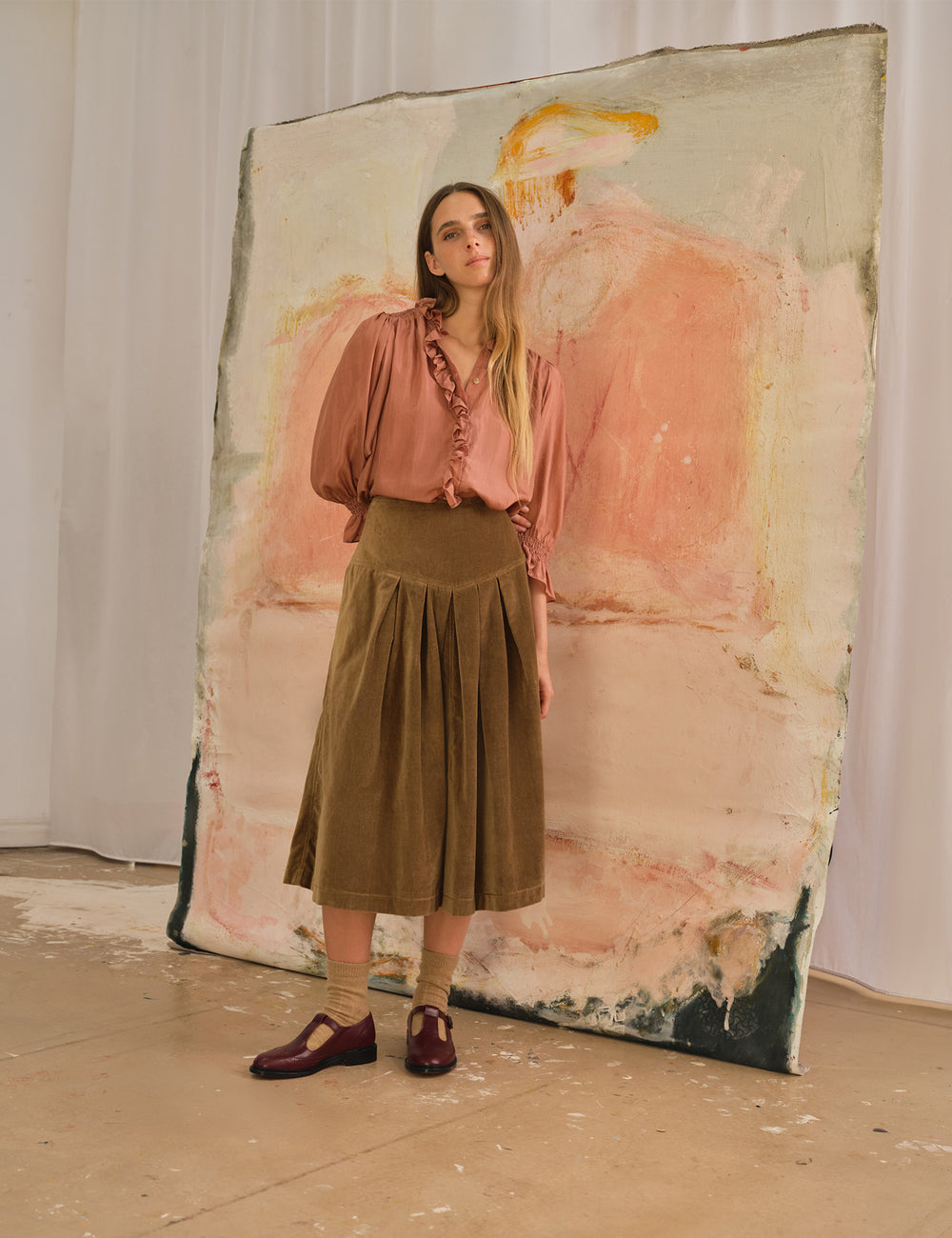 Lancaster Cotton Velvet Skirt