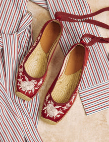 Allegra Butterfly Embroidered Espadrille