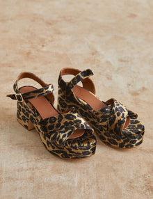 Azalea Leopard Velvet Sandal