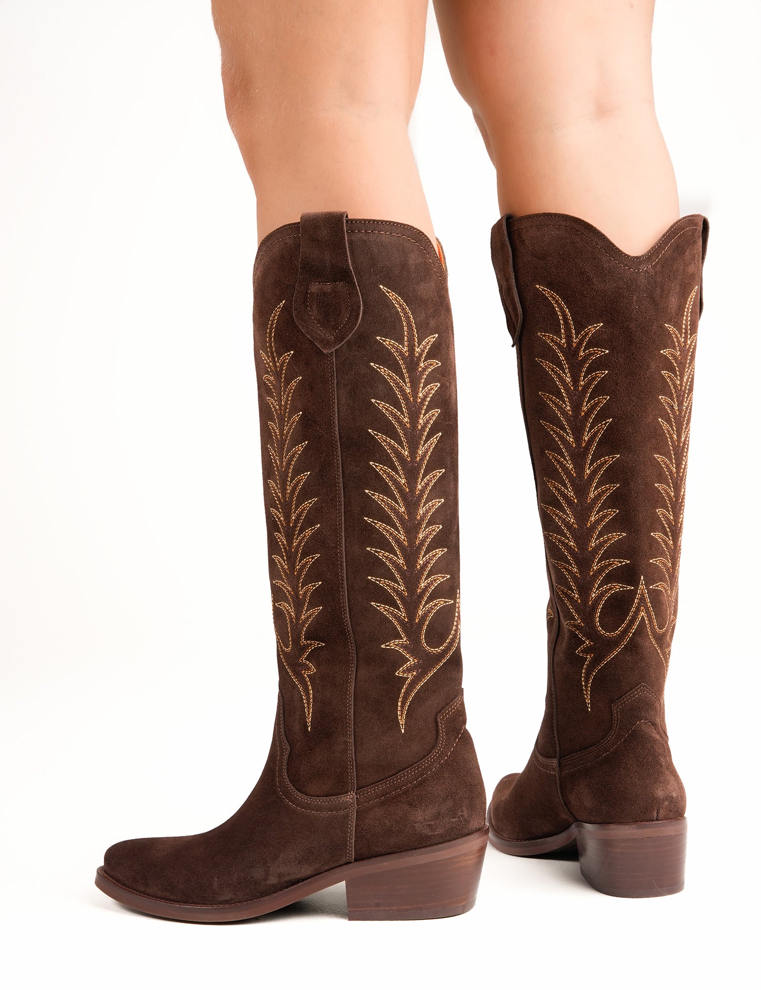Blanca Suede Embroidered Boot