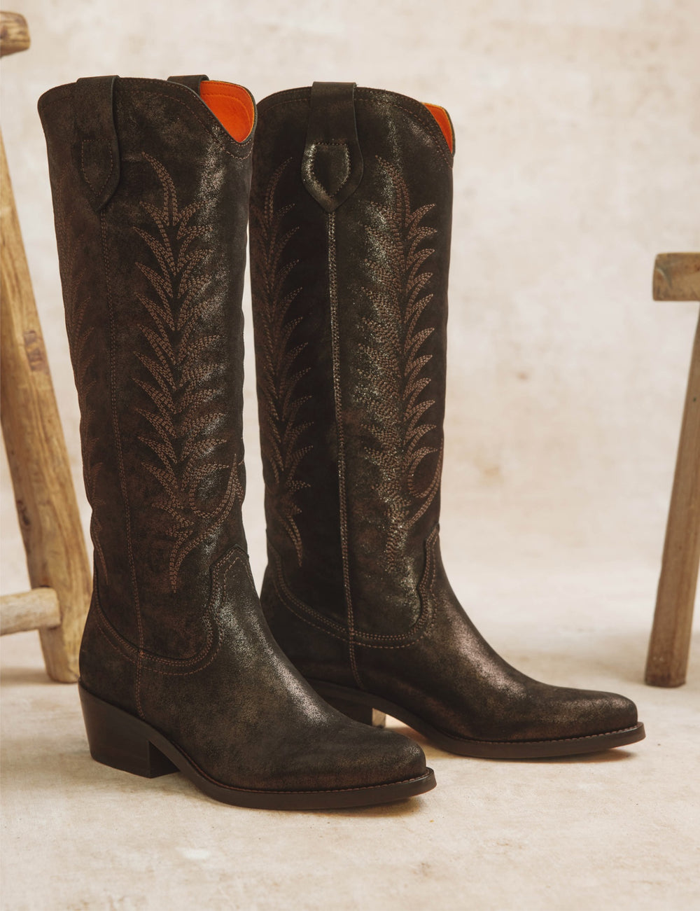 Blanca Metallic Suede Boot