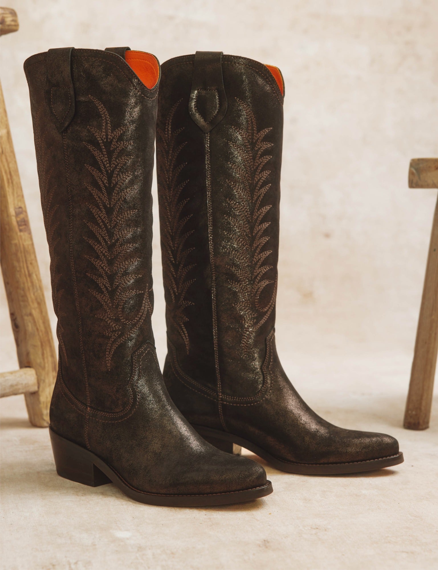 Blanca Metallic Suede Boot