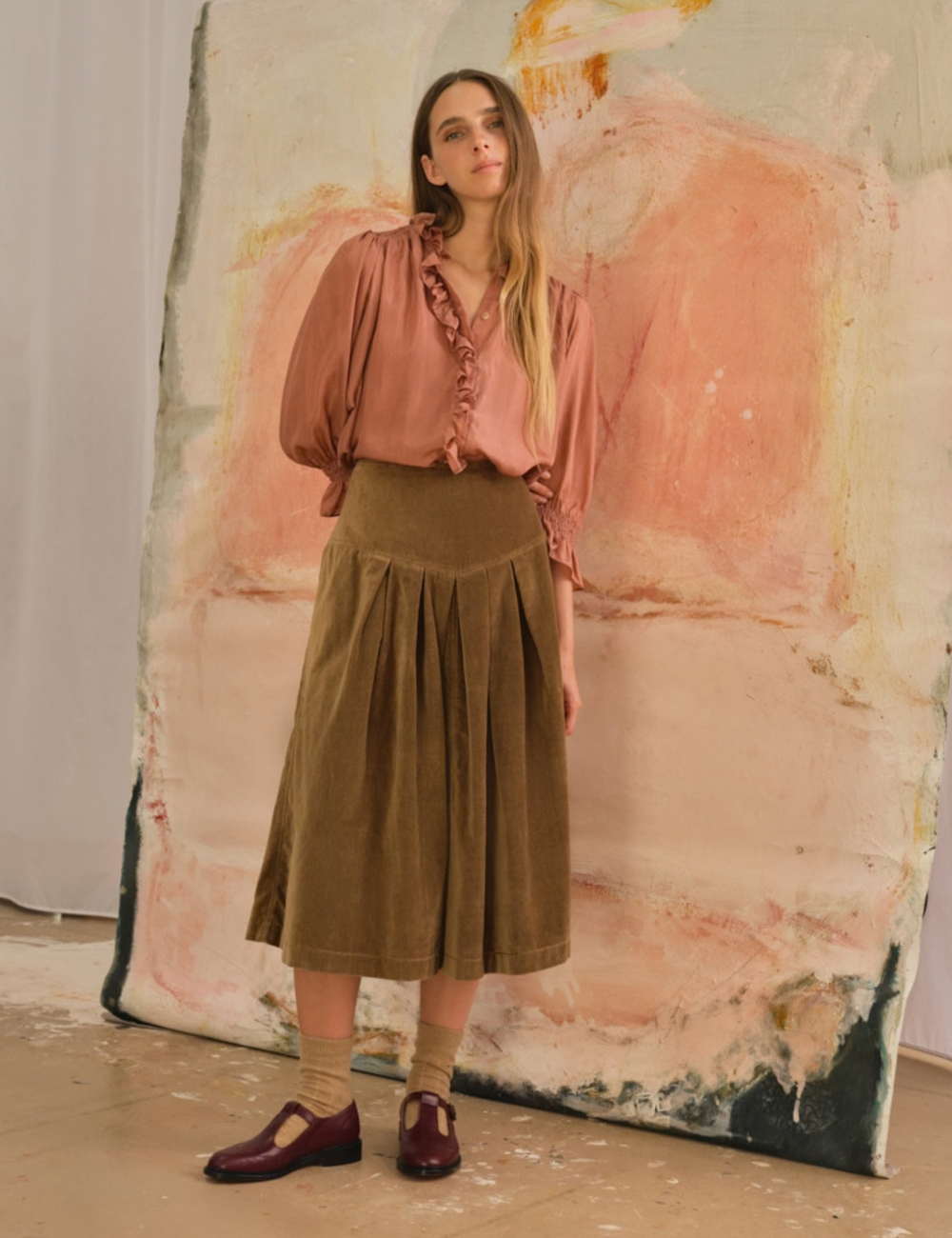 Lancaster Cotton Velvet Skirt