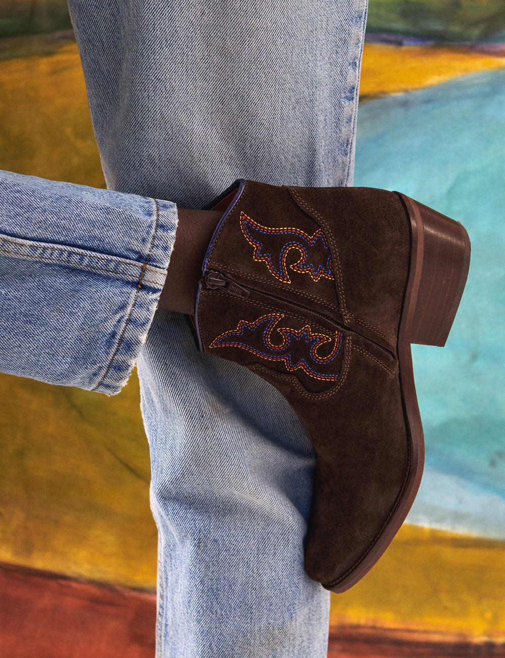 Cassidy Suede Embroidered Boot