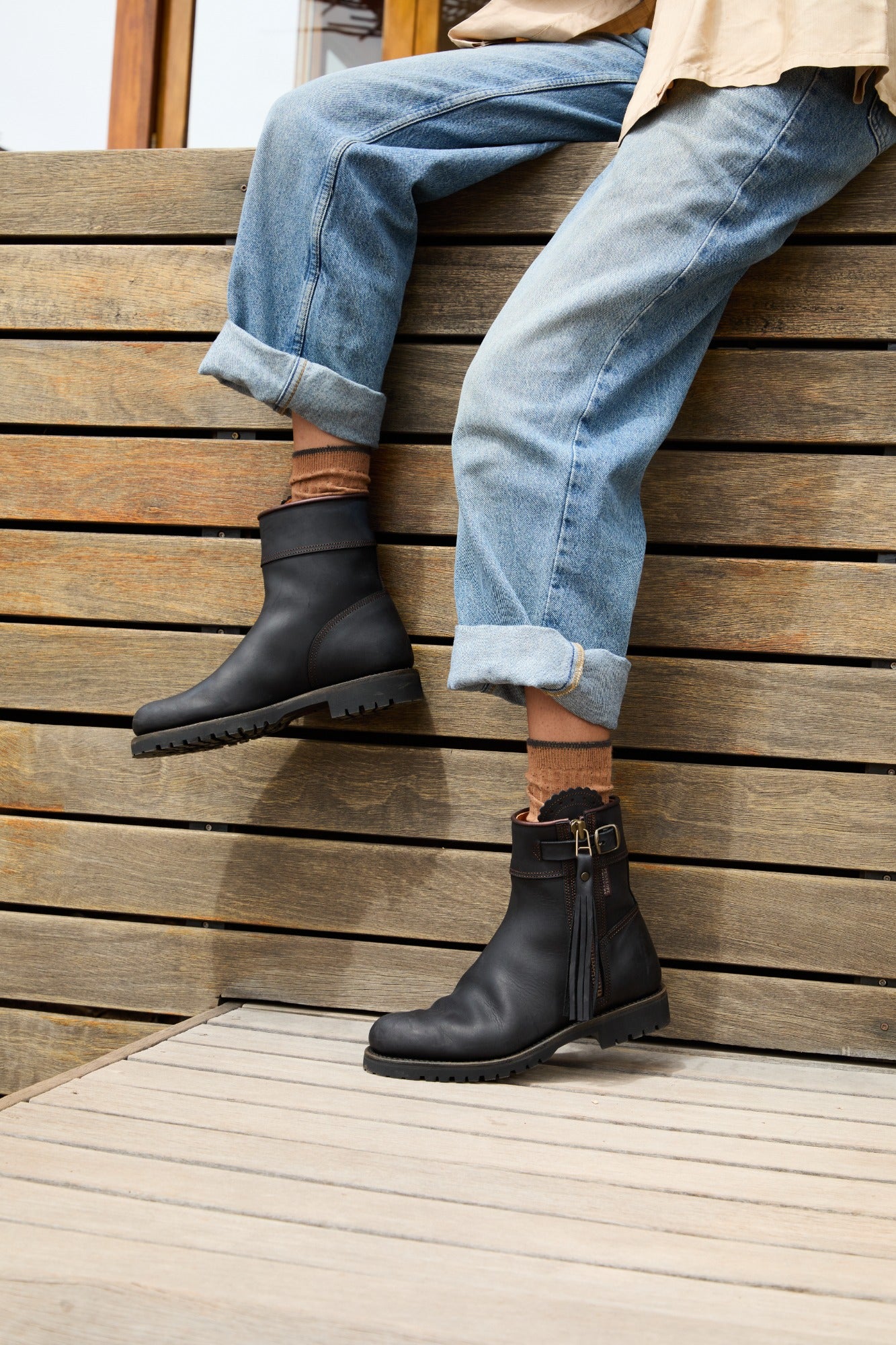 Inclement Cropped Tassel Boot