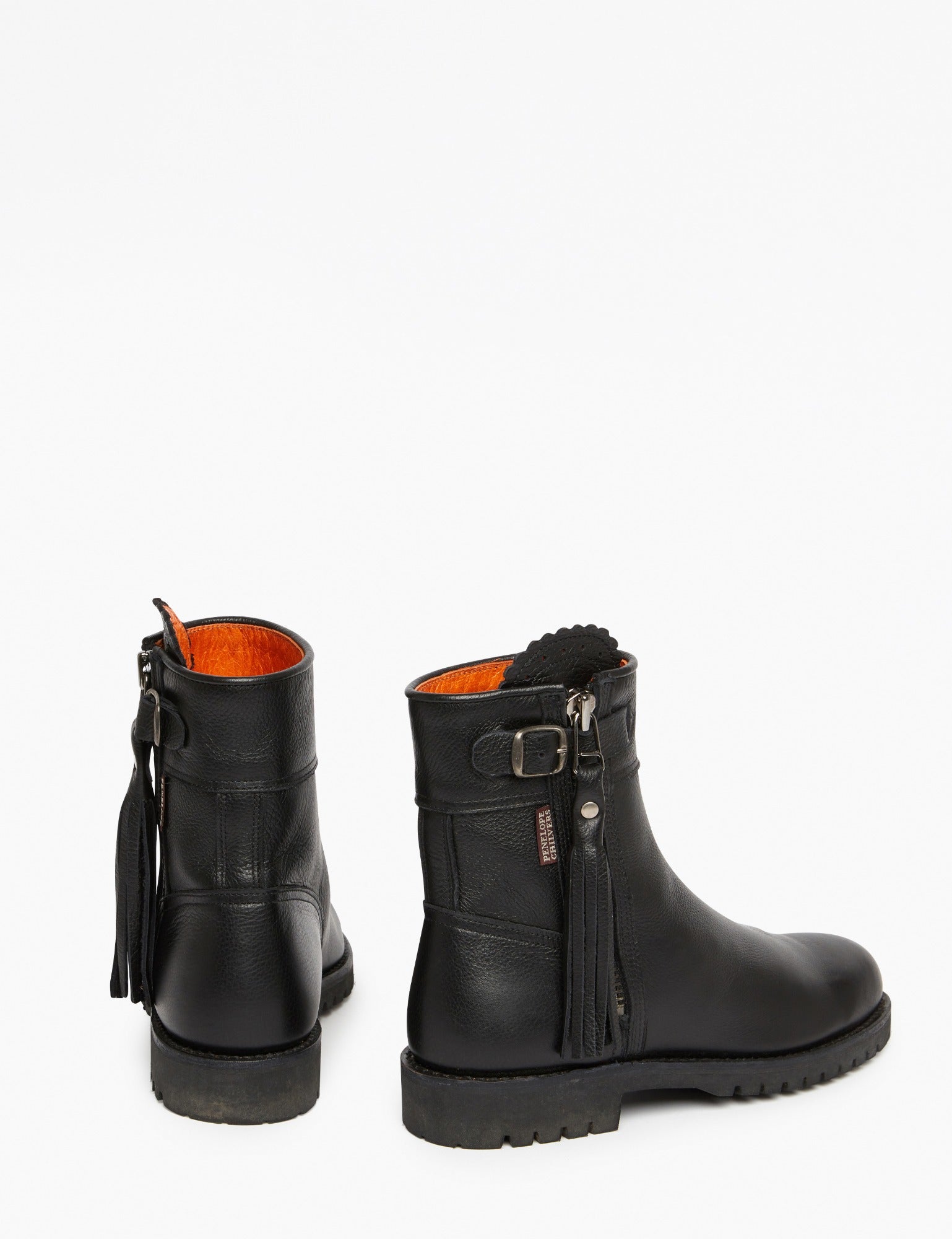 Cropped Leather Tassel Boot