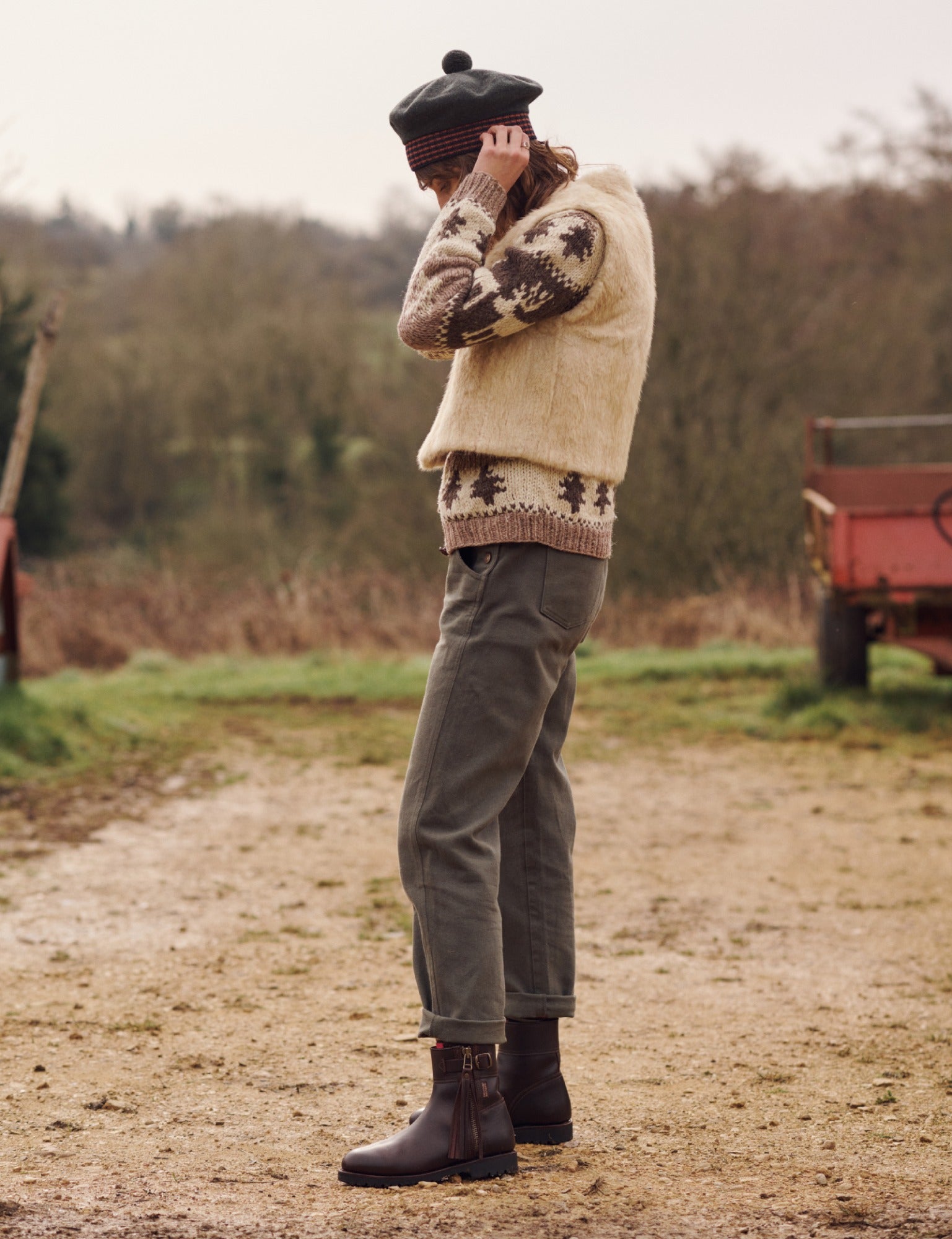 Cropped Wool-Lined Tassel Boot
