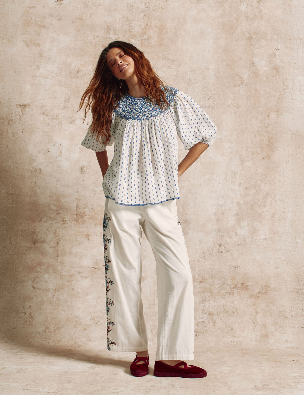 Ermioni Smocked Blouse