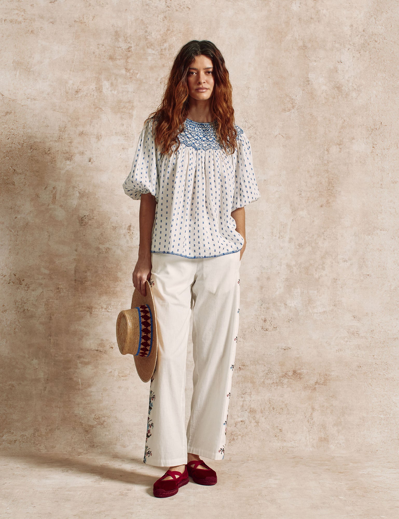 Ermioni Smocked Blouse