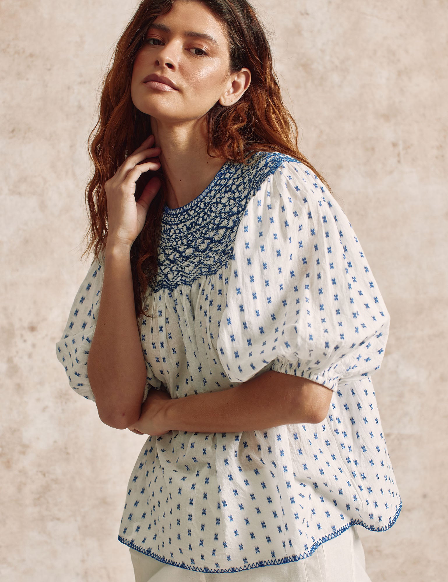 Ermioni Smocked Blouse