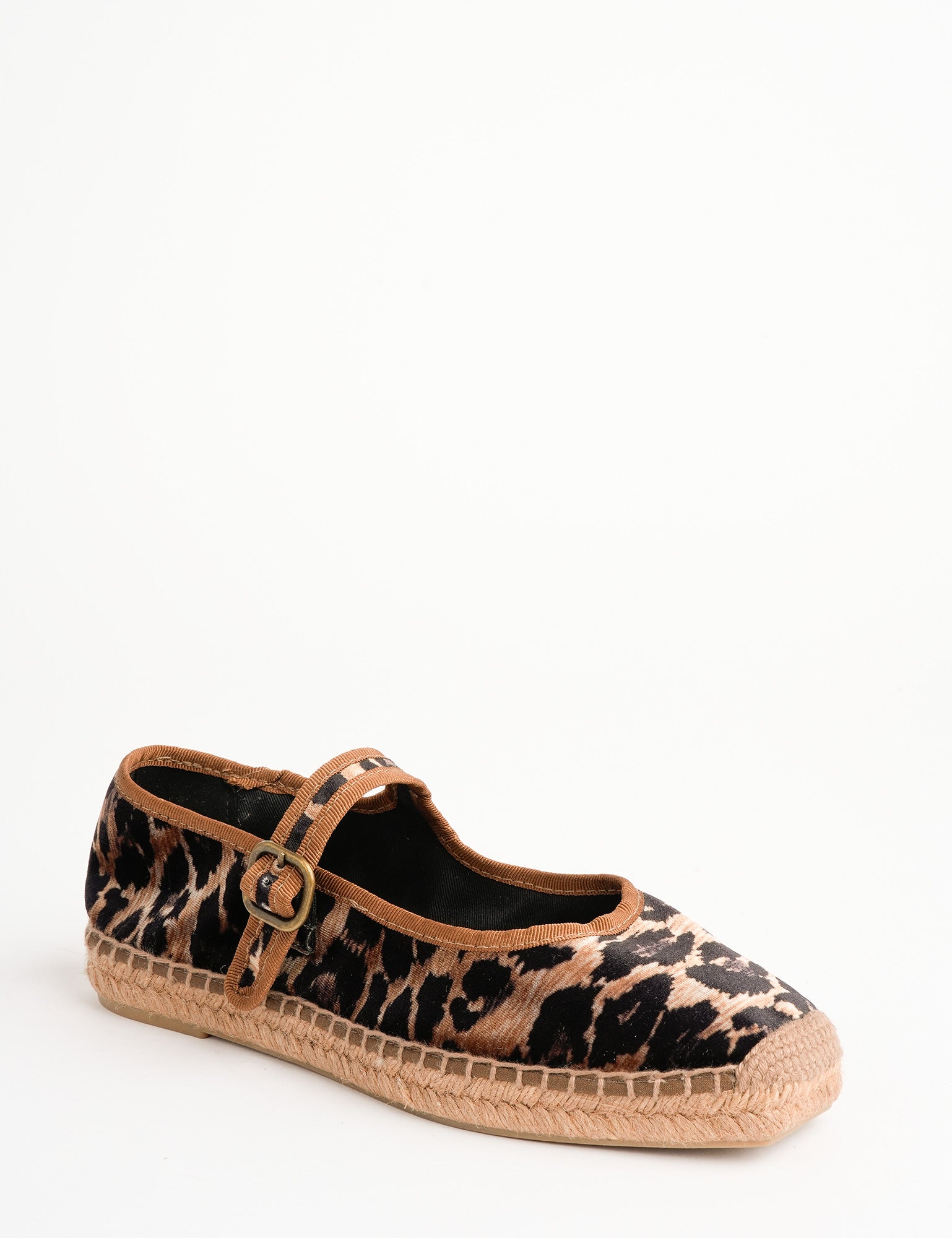 Flora Leopard Velvet Espadrille