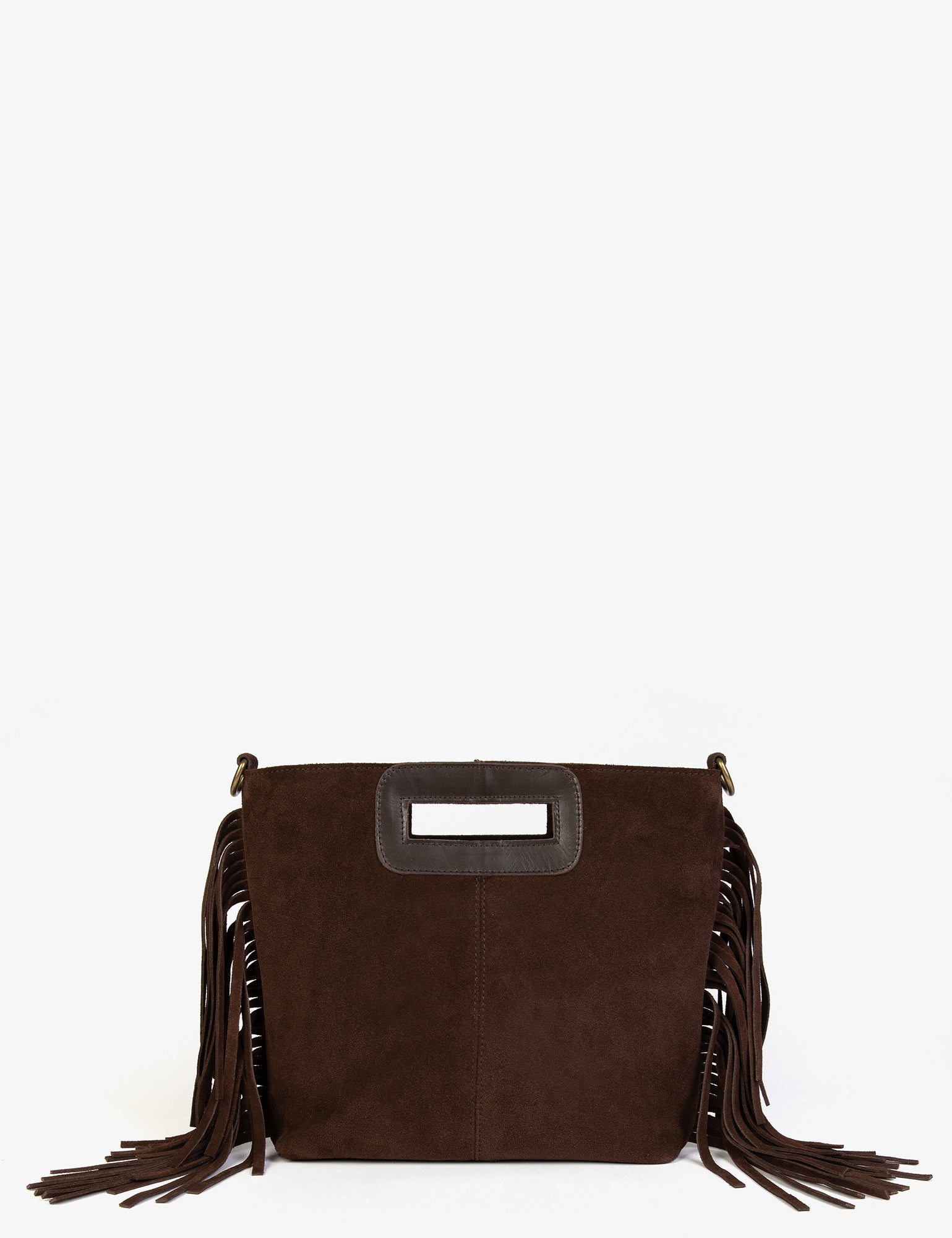 Fringe Handy Suede Bag