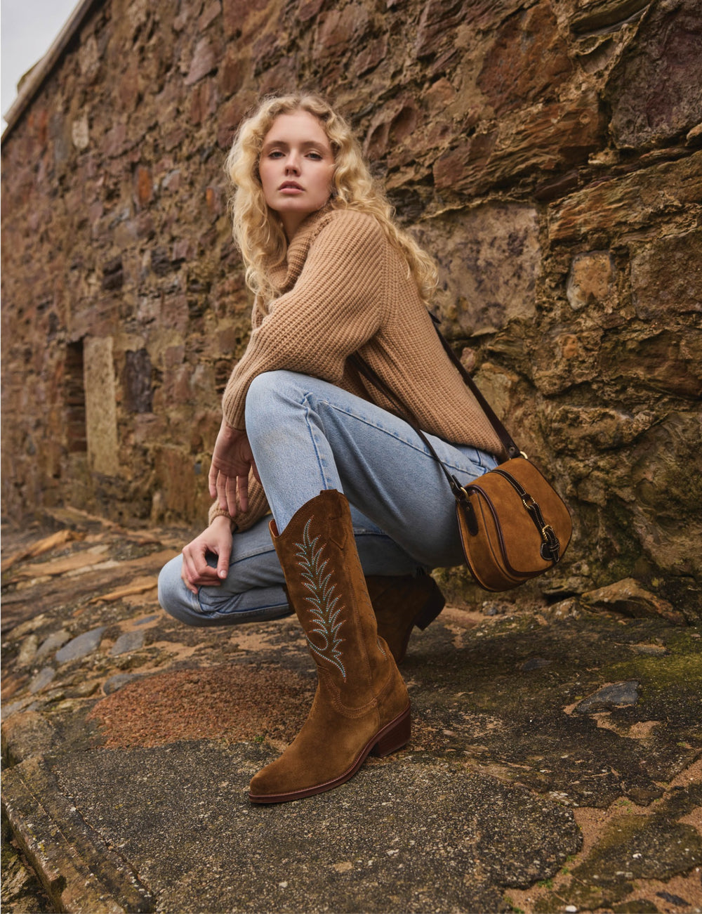 Goldie Embroidered Cowboy Boot