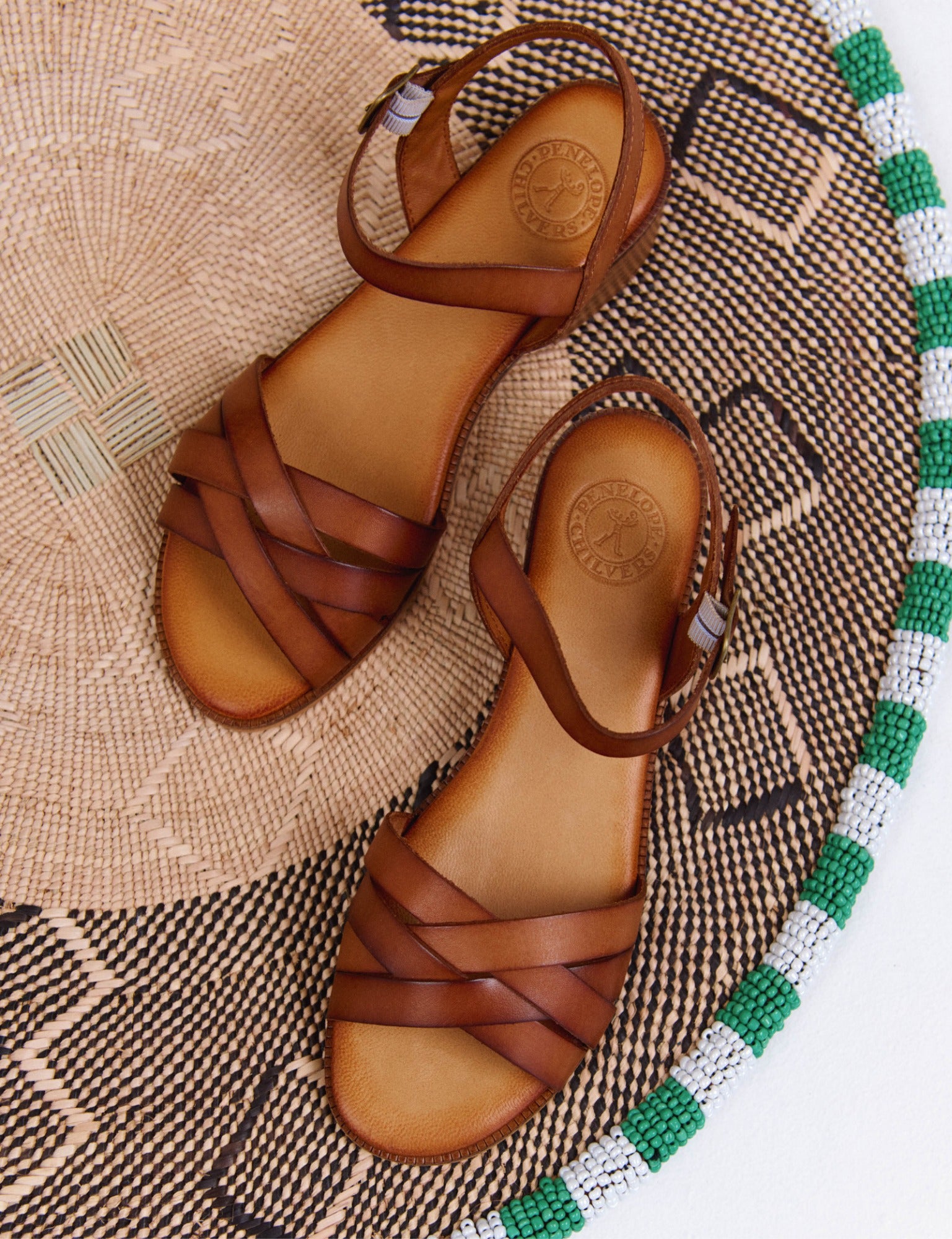Heeled Shepherdess Leather Sandal