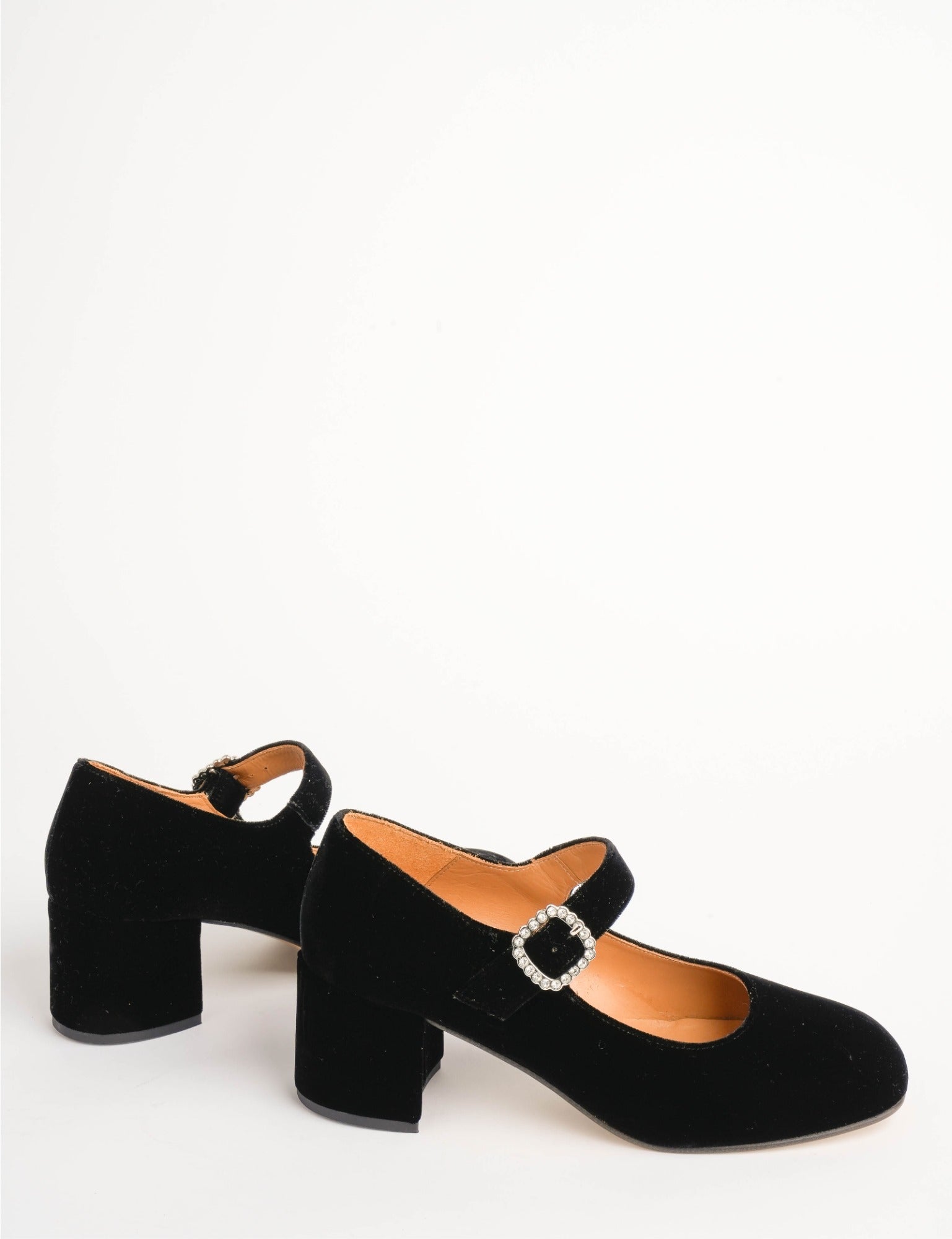 Honey Velvet Diamante Shoe